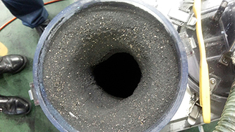 チェック１、タンク内の浮遊・沈殿スラッジを急速回収（アルミ、鉄、マグネシウム、鋳物、幅広いスラッジに対応）